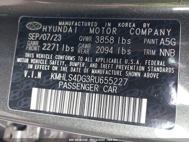 Hyundai ELANTRA SEL 2024 KMHLS4DG3RU655227 Image 9