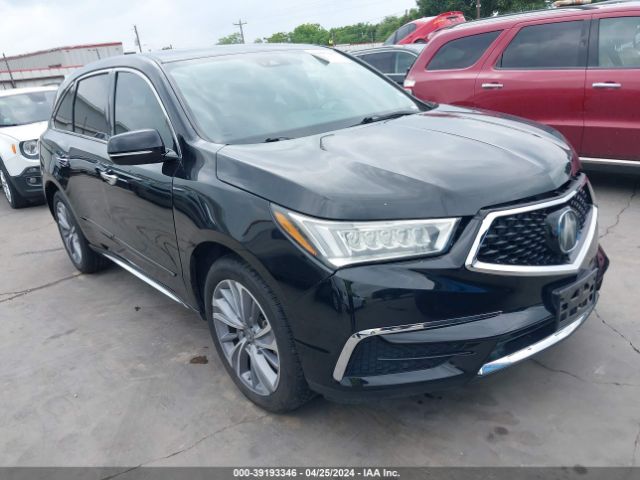 Продажа на аукционе авто 2018 Acura Mdx Technology Package   Acurawatch Plus Pkg, vin: 5J8YD4H59JL000885, номер лота: 39193346