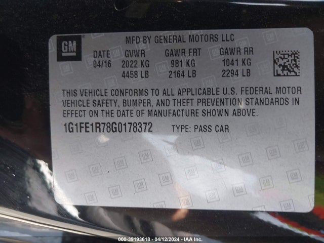 Chevrolet Camaro 1ss 2016 1G1FE1R78G0178372 Image 9
