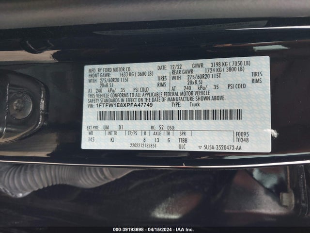 Ford F-150 King Ranch 2023 1FTFW1E8XPFA47749 Image 9