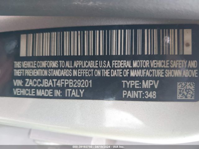 ZACCJBAT4FPB29201 Jeep Renegade Sport