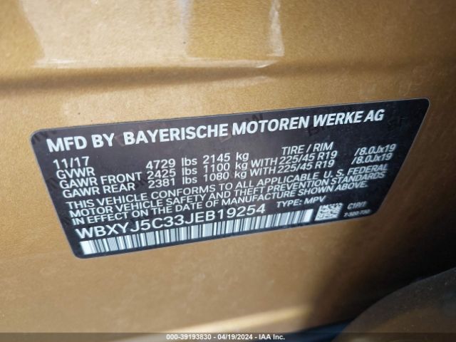 WBXYJ5C33JEB19254 BMW X2 Xdrive28i