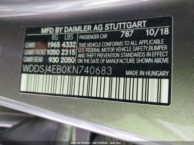 2019 MERCEDES-BENZ CLA 250 WDDSJ4EB0KN740683 Photo 8