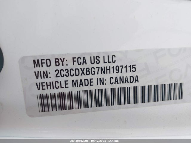 Dodge Charger Sxt Rwd 2022 2C3CDXBG7NH197115 Image 9