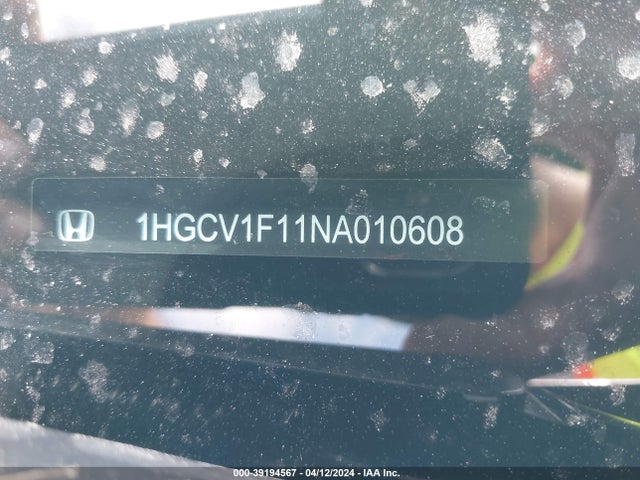 Honda ACCORD LX 2022 1HGCV1F11NA010608 Image 9