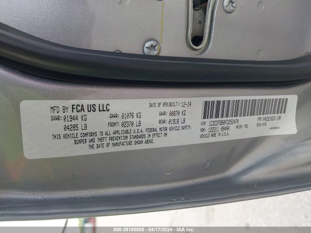 Dodge DART SXT 2015 1C3CDFBB0FD252470 Image 9