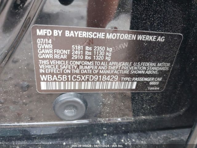 WBA5B1C5XFD918429 BMW 535i