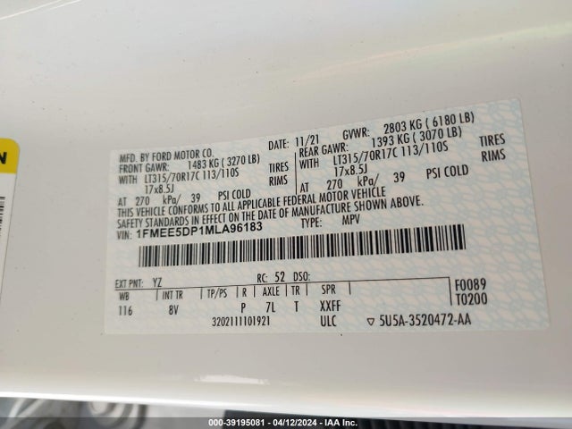 Ford Bronco Badlands 2021 1FMEE5DP1MLA96183 Image 9