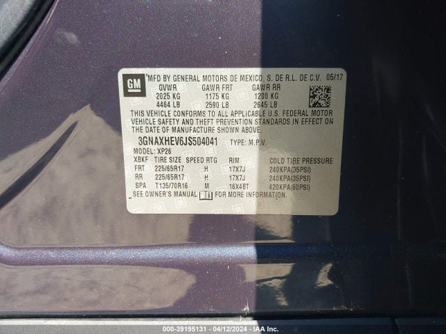 Chevrolet EQUINOX LS 2018 3GNAXHEV6JS504041 Image 9