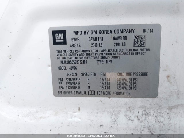 Buick Encore Premium 2014 KL4CJDSB5EB732484 Image 9
