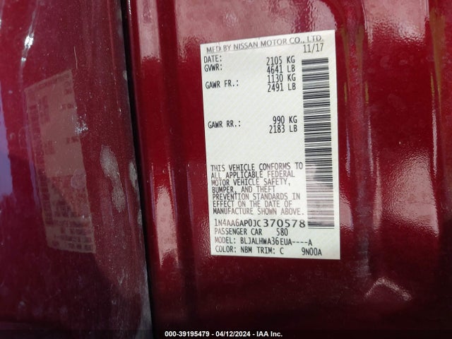 Nissan Maxima 3.5 Platinum 2018 1N4AA6AP0JC370578 Image 9