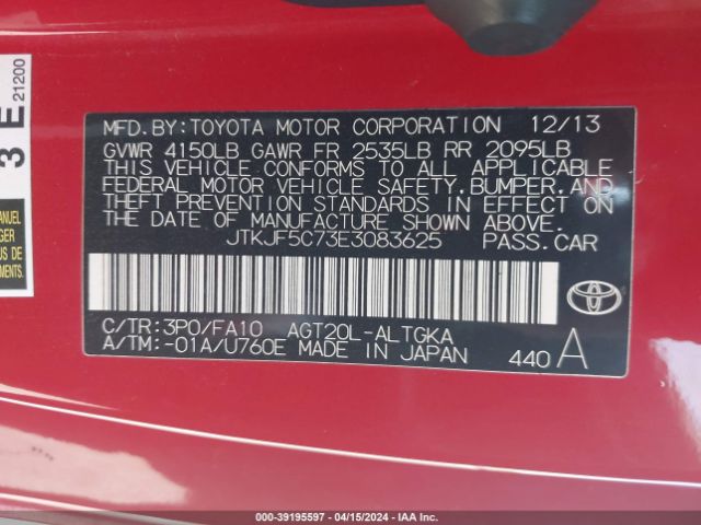 JTKJF5C73E3083625 Scion TC