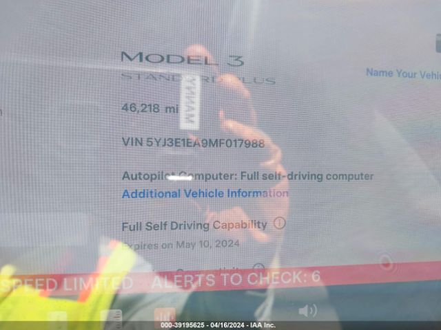 5YJ3E1EA9MF017988 Tesla Model 3 Standard Range Plus Rear-wheel Drive