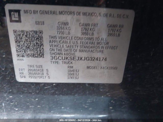 Chevrolet Silverado 1500 2lz 2018 3GCUKSEJXJG324174 Image 9