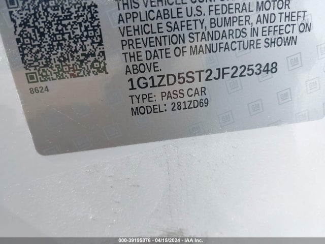Chevrolet MALIBU LT 2018 1G1ZD5ST2JF225348 Image 9