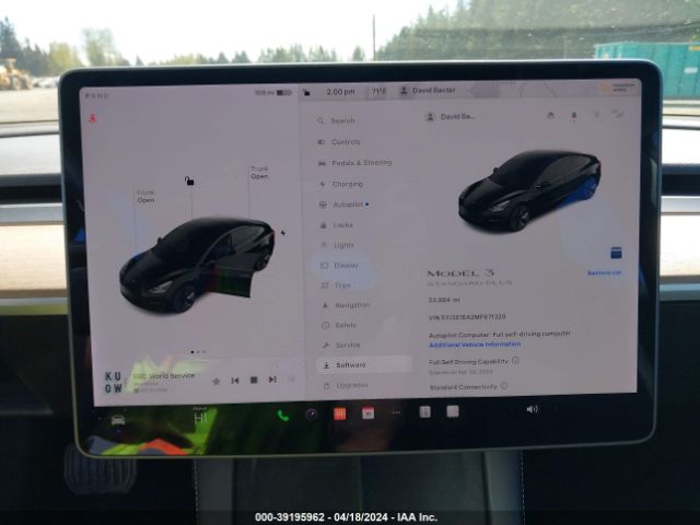 5YJ3E1EA2MF871320 Tesla Model 3 Standard Range Plus Rear-wheel Drive