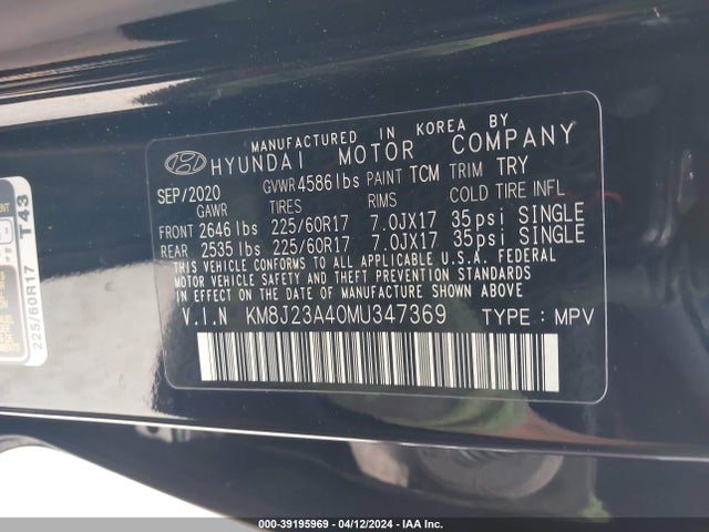 Hyundai TUCSON SE 2021 KM8J23A40MU347369 Image 9