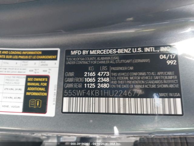 55SWF4KB1HU224677 Mercedes-Benz C 300 4matic/luxury 4matic/sport 4matic