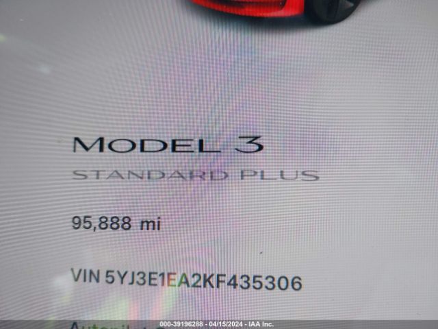 5YJ3E1EA2KF435306 Tesla Model 3 Long Range/mid Range/standard Range/standard Range Plus