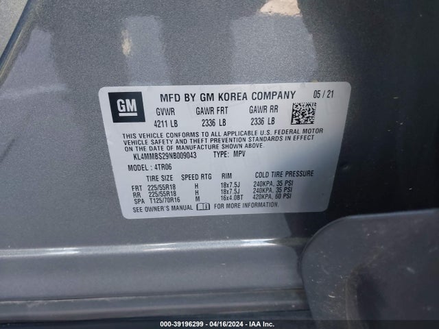 KL4MMBS29NB009043 Buick Encore Gx Fwd Preferred