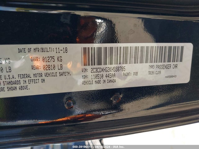 Dodge Charger Gt Rwd 2019 2C3CDXHG2KH558785 Image 9
