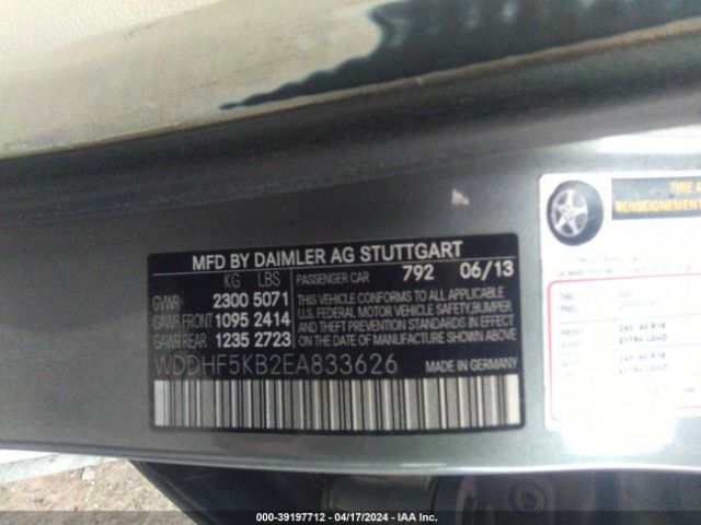 WDDHF5KB2EA833626 Mercedes-Benz E 350