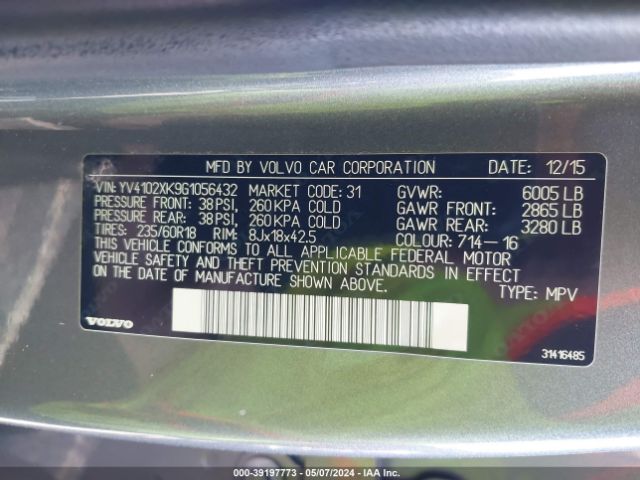 YV4102XK9G1056432 Volvo Xc90 T5 Momentum