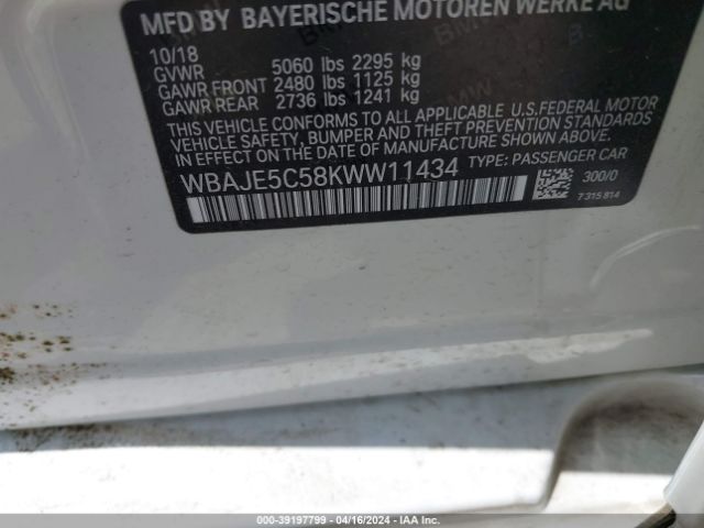 WBAJE5C58KWW11434 BMW 540I