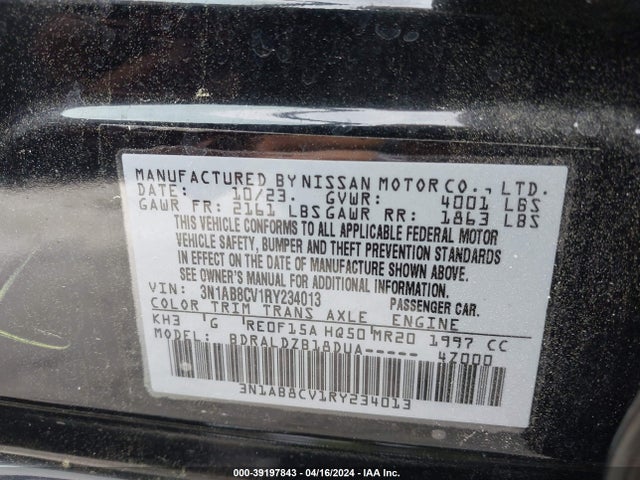 Nissan Sentra Sv Xtronic Cvt 2024 3N1AB8CV1RY234013 Image 9