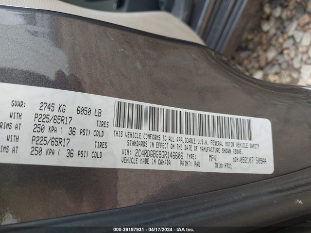 Dodge Grand Caravan Se 2016 2C4RDGBG9GR146606 Image 9
