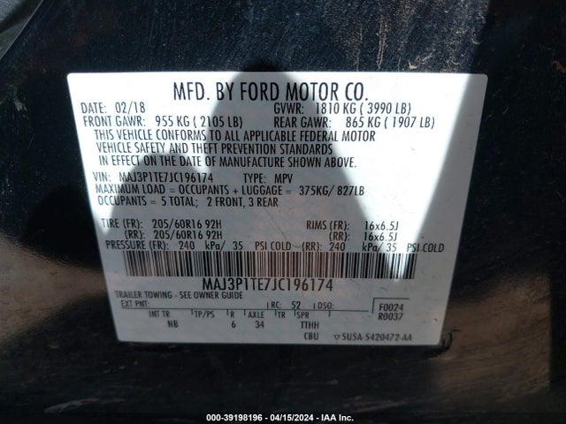 Ford Ecosport Se 2018 MAJ3P1TE7JC196174 Image 9