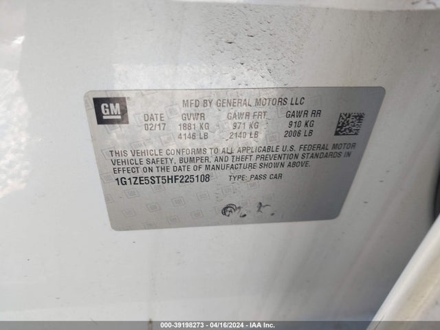 Chevrolet MALIBU 1LT 2017 1G1ZE5ST5HF225108 Image 9