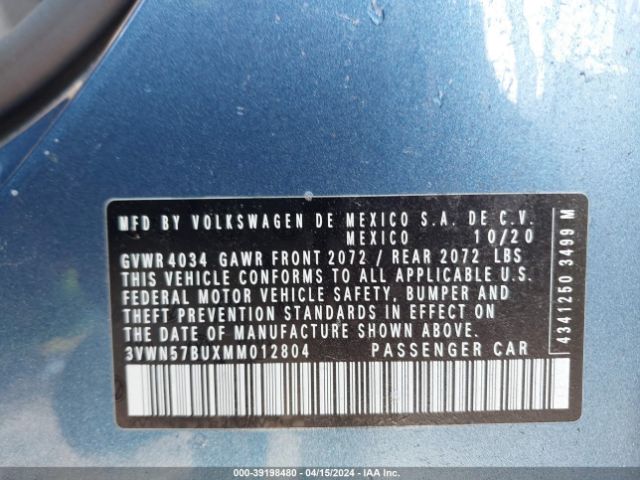 3VWN57BUXMM012804 Volkswagen Jetta 1.4t R-line/1.4t S