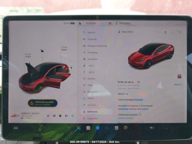5YJ3E1EB4JF054497 Tesla Model 3 Long Range/performance