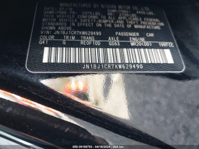 JN1BJ1CR7KW629490 Nissan Rogue Sport Sv