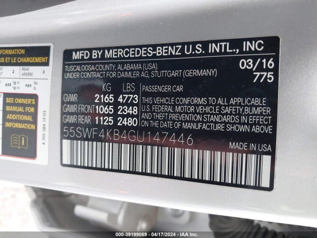 55SWF4KB4GU147446 Mercedes-Benz C 300 4matic/luxury 4matic/sport 4matic