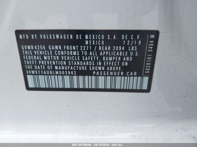 3VW5T7AU8LM003962 Volkswagen Golf Gti 2.0t Autobahn/2.0t S/2.0t Se