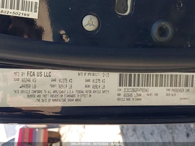 2C3CDZBG2FH793343 Dodge Challenger Sxt Plus