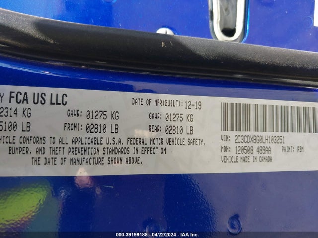 Dodge Charger Sxt Rwd 2020 2C3CDXBG0LH103251 Image 9
