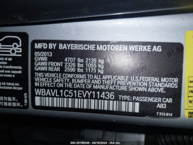 WBAVL1C51EVY11436 BMW X1 Xdrive28i
