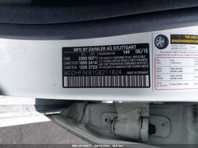 WDDHF5KB1GB211824 Mercedes-Benz E 350