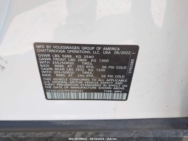 2023 VOLKSWAGEN ATLAS CROSS SPORT 1V2SC2CA7PC206231 Photo 8