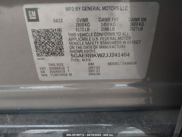 5GAERBKW2JJ241404 Buick Enclave Essence