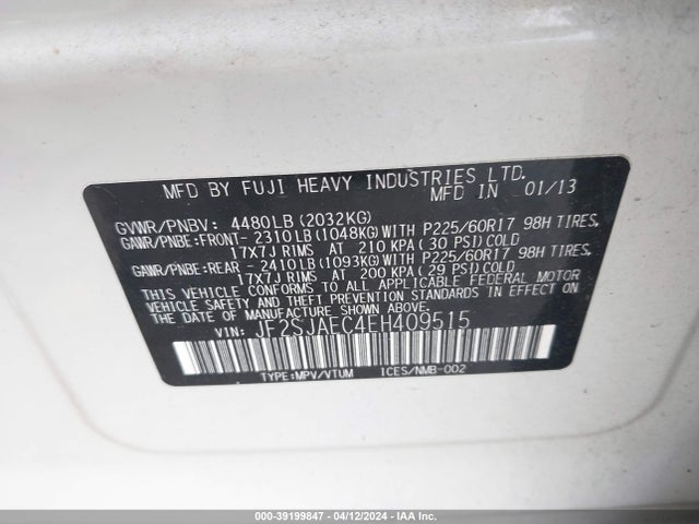 Subaru Forester 2.5i Premium 2014 JF2SJAEC4EH409515 Image 9