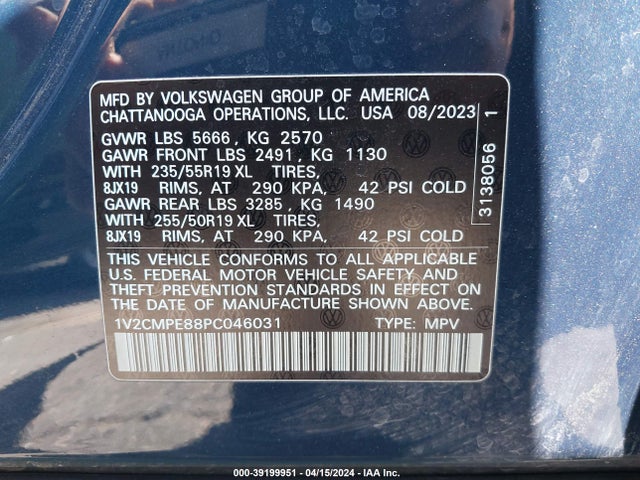 1V2CMPE88PC046031 Volkswagen ID.4 PRO