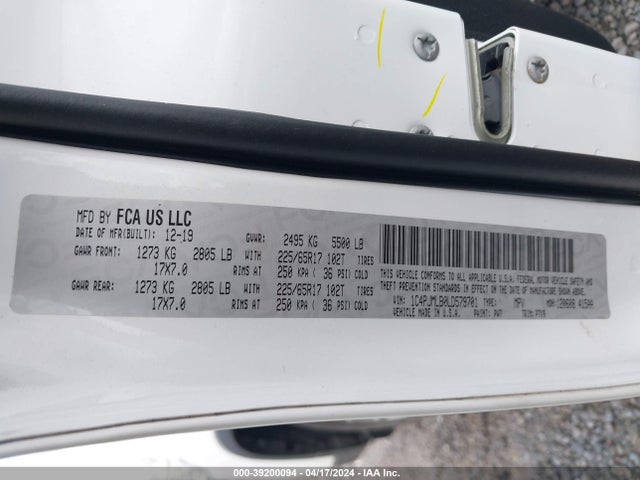 1C4PJMLB0LD579701 Jeep Cherokee Latitude Plus 4x4