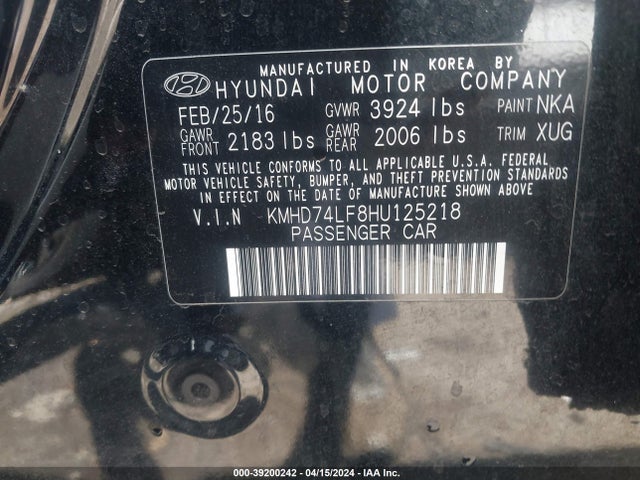 Hyundai ELANTRA SE 2017 KMHD74LF8HU125218 Image 9