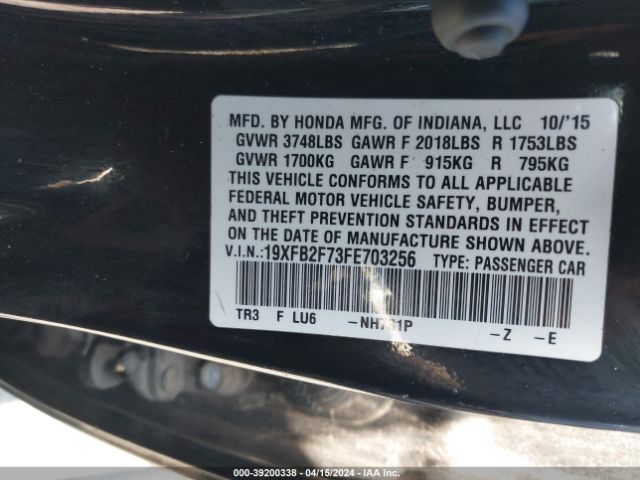 19XFB2F73FE703256 Honda CIVIC SE