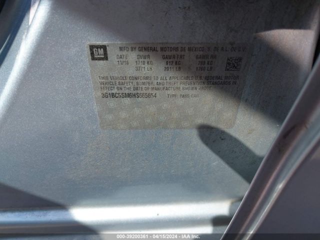 3G1BC5SM6HS565654 Chevrolet Cruze Ls Auto
