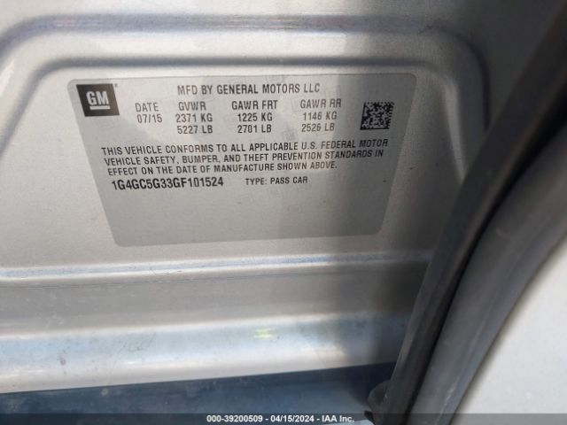 1G4GC5G33GF101524 Buick Lacrosse Leather